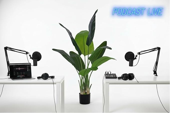 Artificial Bird of Paradise Plant Fake Tropical Palm Tree for Indoor Outdoor, Perfect Faux Plants for Home Garden Office Store Decoration (Bird of Paradise 120cm)