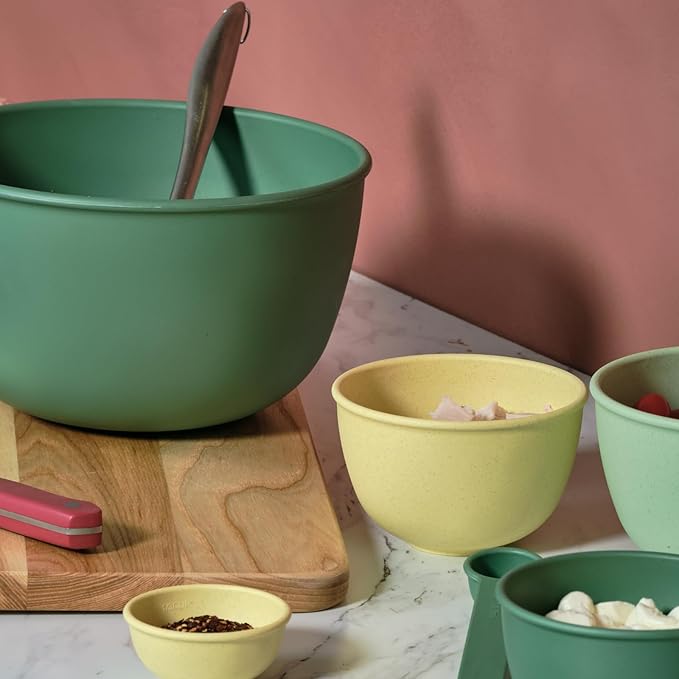 Bamboozle Astrik Mega Baking Bundle| 5 Piece Mixing Bowl Set | Measuring Cups and Spoons | Silicone Lid Set | Cooking and Meal Prep | Dishwasher Safe | Microwave Safe | Fresh Guacamole