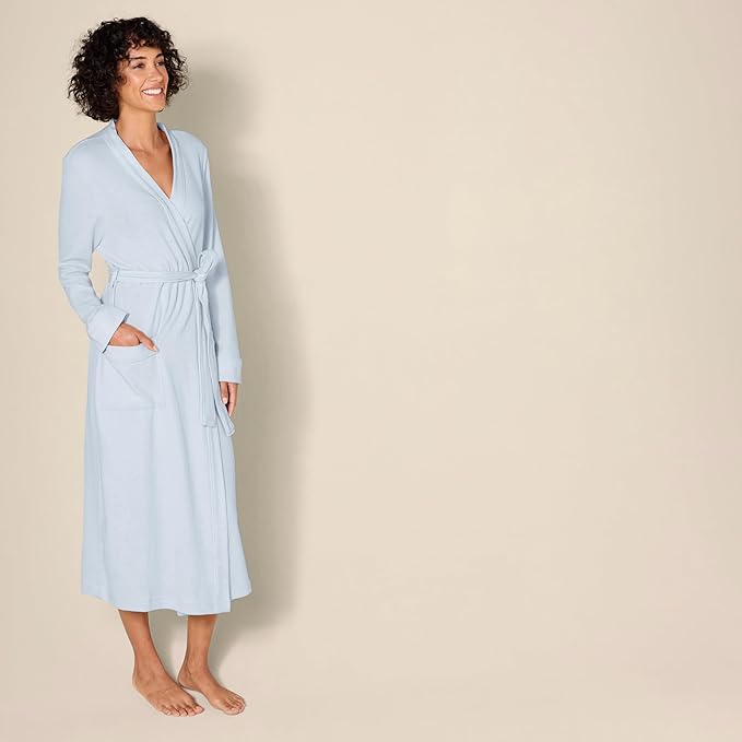 Amazon Essentials Women's Lightweight Waffle Full-Length Robe (Available in Plus Size)