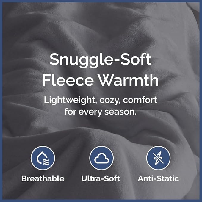 Ultra Soft Fleece Blanket Twin Size - Flannel Fleece Luxury Twin Blanket - Lightweight for Couch Bed Chair - Thick, Warm & Breathable - All Season Cozy Fuzzy, Anti-Static Microplush Bedding, Dark Grey