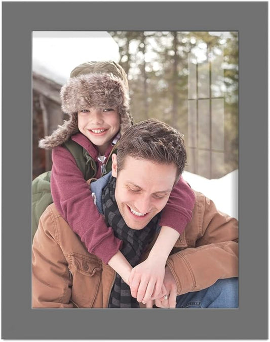 Renditions Gallery 6x8 inch Picture Frame High-end Modern Style, Made of Solid Wood and High Definition Glass Ready for Wall and Tabletop Photo Display, Gray Frame