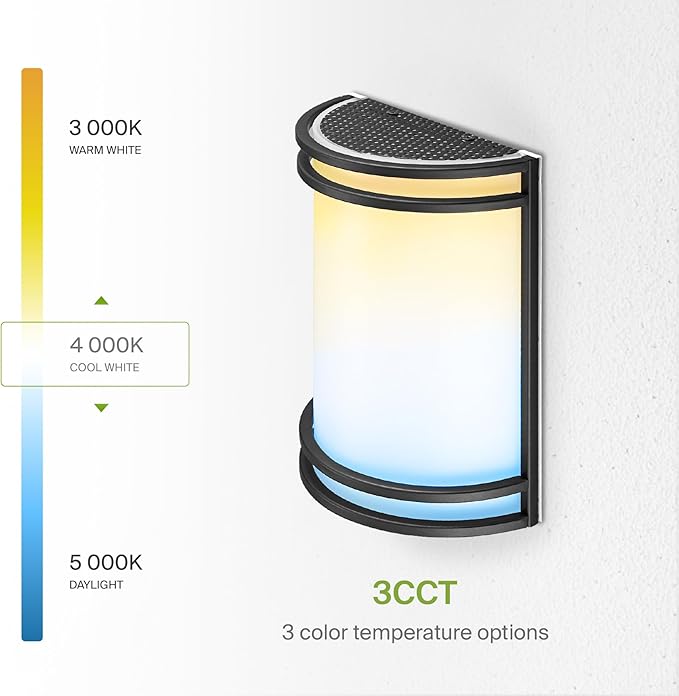 ASD LED Indoor Wall Mount Light Fixture - 10 Inch Modern Interior Matte Black Wall Sconce Lighting - 3000K 4000K 5000K Adjustable - Half Cylinder Hallway Light Fixture - ETL & Energy Star