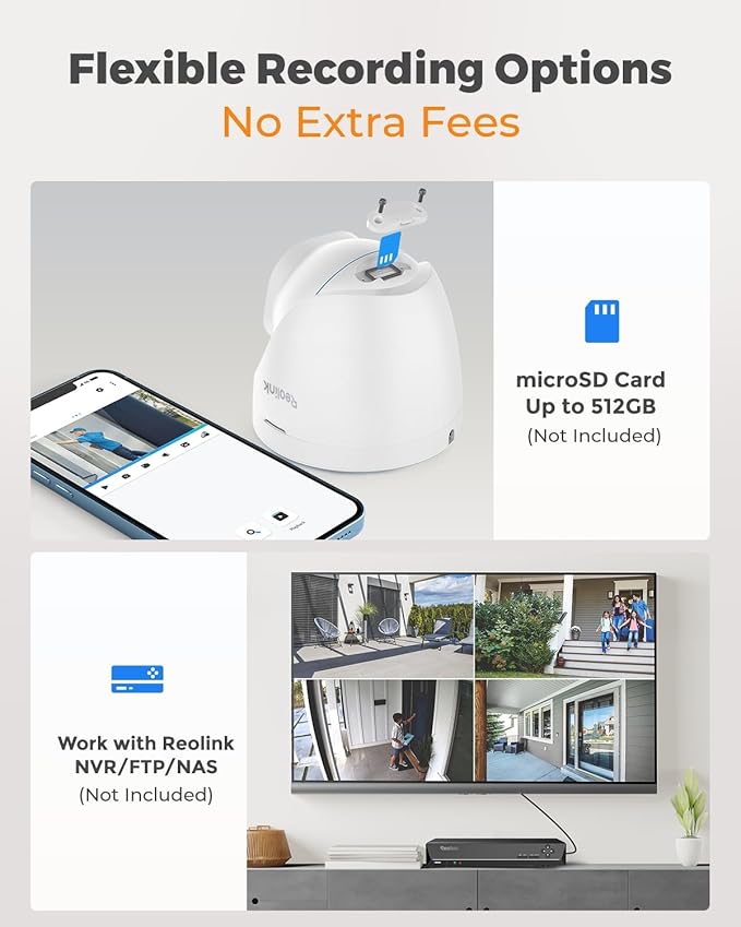 REOLINK 4K Security Camera Outdoor System, IP PoE Dome Surveillance Camera with Human/Vehicle Detection, 100Ft 8MP IR Night Vision, Work with Smart Home, Timelapse, Up to 256GB SD Card, RLC-820A