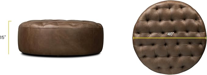 POLY & BARK Ascot Ottoman in Cocoa Brown