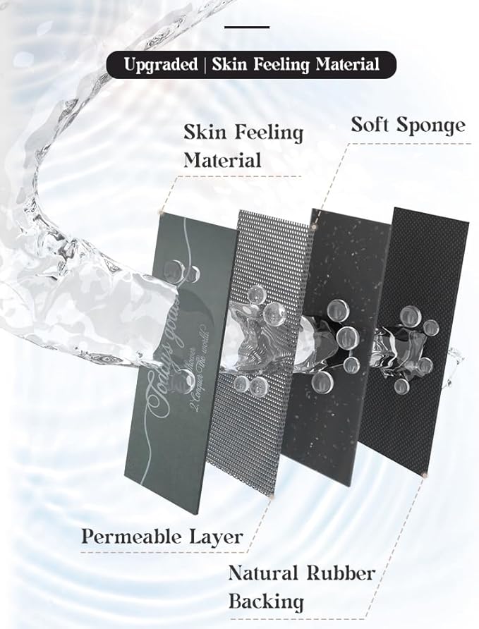 MontVoo -Bath Mat Rug- Non Slip Quick Dry Absorbent Thin Bathroom Rugs Fit Under Door-Faux Suede Surface Bathroom Floor Mats-Shower Rug for in Front of Bathtub Shower 17 X59 Green Text Pattern