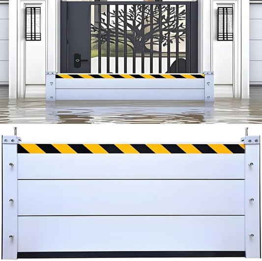 Flood Barriers for Home Exterior - Aluminum Alloy Outdoor Garage Doors Water Barriers for Flooding,H15.7 Inch/L4FT