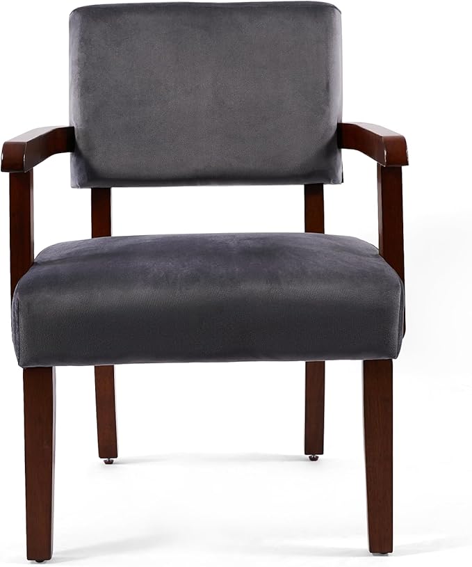 Accent Chair Set of 2 with Table, Living Room Chairs with VelvetSoft Seat and Armrests for Living Room Bedroom Reading Room Waiting Room (Greyvelvet)