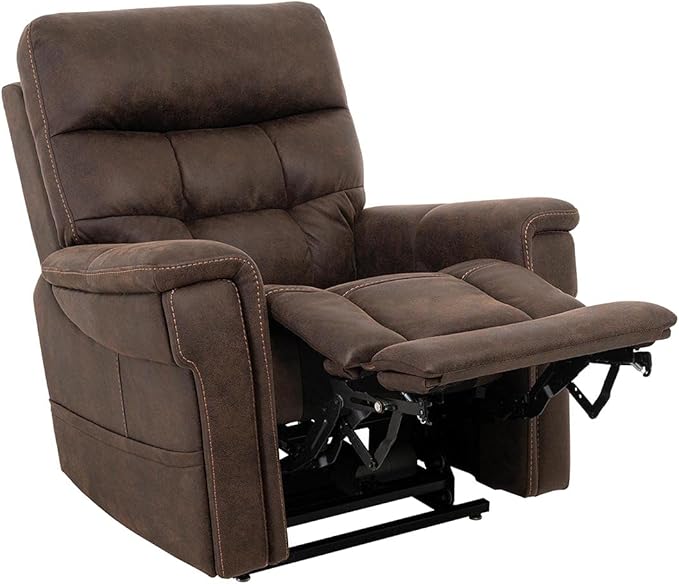 VivaLift! Radiance Power Recliner Lift Chair by PrideMobility, with 3 Heat Pads Heat System (Canyon Walnut, Petite Wide with Curbside Delivery)