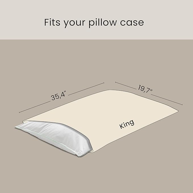 Nordic Sleep, Bed Pillow Hypoallergenic Supportive with Down Alternate, Breathable and Machine Washable, Ideal for Side Sleepers (White Medium Low, King (U.S. Standard))