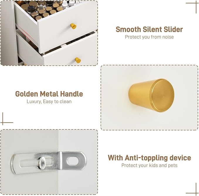 Large Vanity Desk w/60000-color LED Lights,Tempered Glass Top,Outlet,62inch White Makeup Vanity Table w/ 3 Lights Mode Mirror & Lights,9 Drawers,2 RGB Cabinet,LED Dressing Table for Women