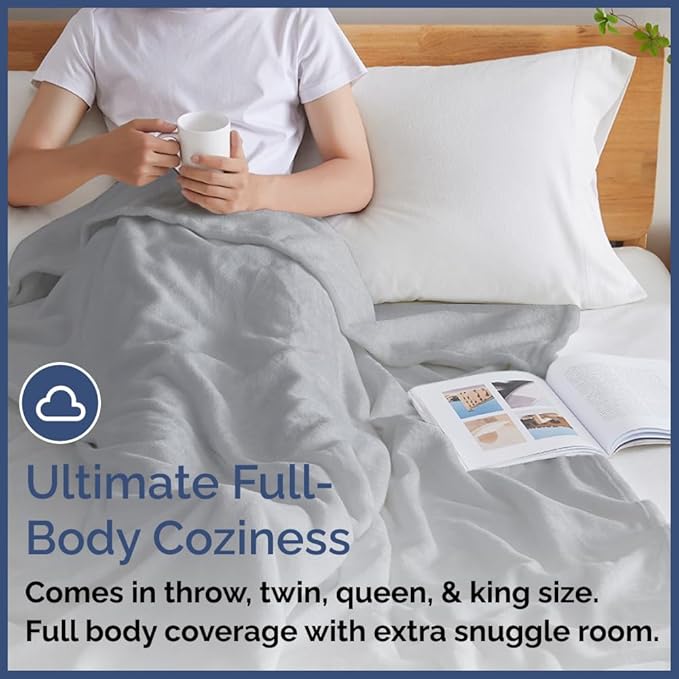 Ultra Soft Fleece Blanket Queen Size - Flannel Fleece Luxury Queen Blanket - Lightweight for Couch Bed Chair - Thick, Warm and Breathable - All Season Cozy Fuzzy, Anti-Static Microplush Bedding, Grey