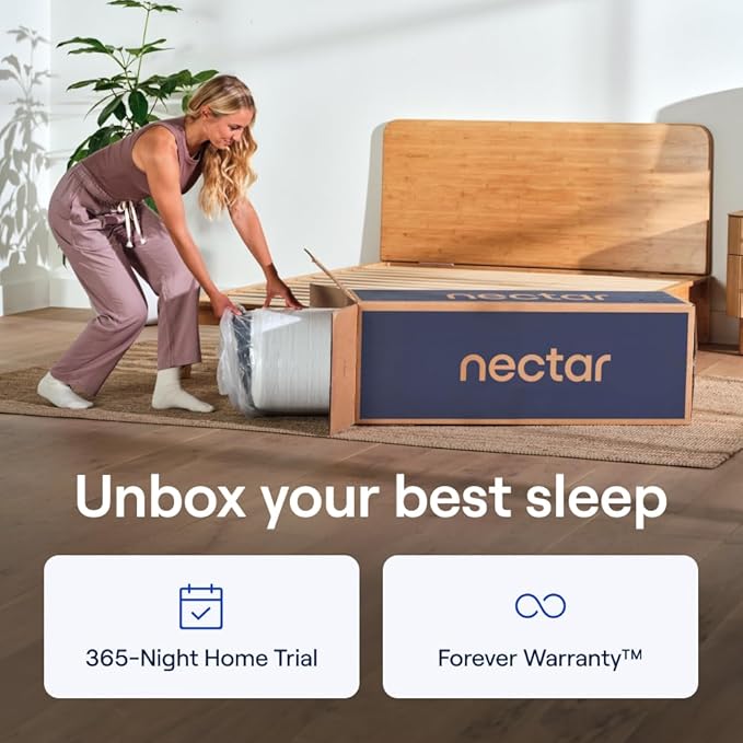 Nectar Premier 13” King Mattress - Medium Firm - Contouring Memory Foam - Cooling Upgrade - 2” Pressure Relief Layer - Mattress in a Box - 365-Night Trial & Forever Warranty
