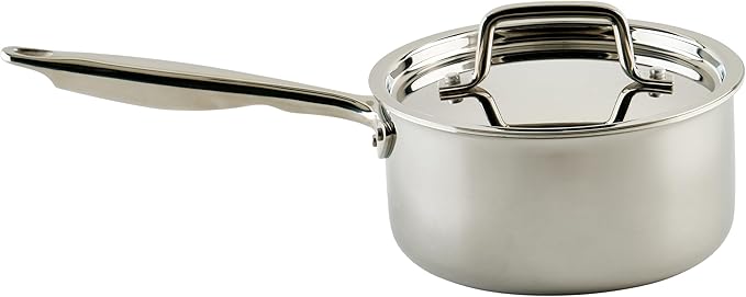 WINCO Tri-Ply Sauce Pan, Silver