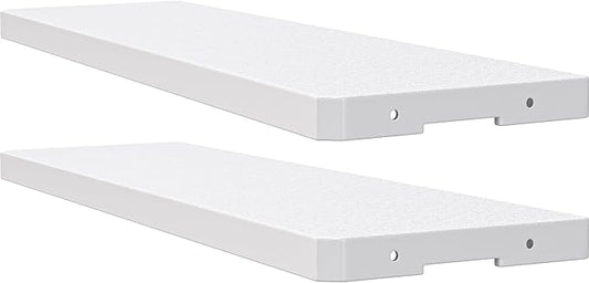 YITAHOME Resin Storage Shed Shelves for 35 Cuft Horizontal Storage Sheds, 47 in x 12.6 in Waterproof Rack with 8 Screws for 4x2.5 Ft Horizontal Garden Storage Accessories, Easy Assembly, 2PCS, Gray