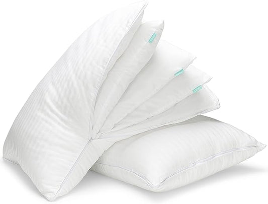 EverSnug Adjustable Pillows for Sleeping, Cooling Support, Set of 2 (Queen, Down Alternative)