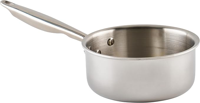 WINCO Tri-Ply Sauce Pan, 1-1-2-quart, Silver