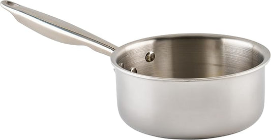 WINCO Tri-Ply Sauce Pan, 1-1-2-quart, Silver
