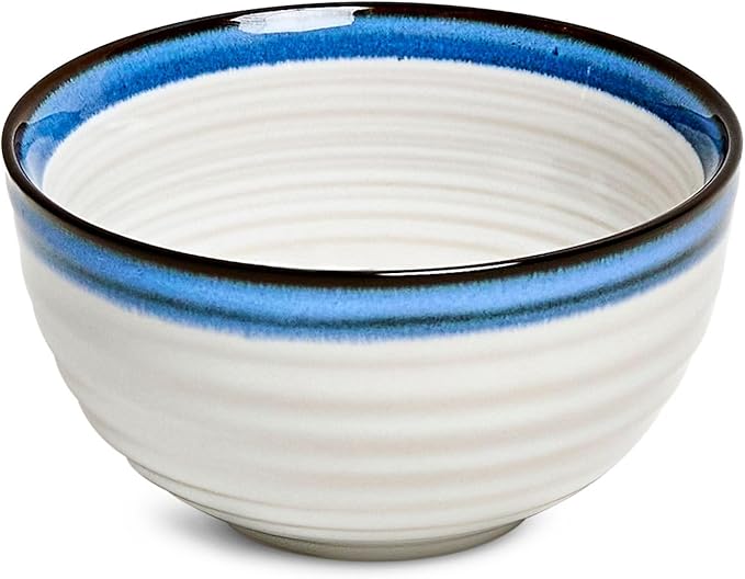 Sango Siterra Santorini 16-Piece White Stoneware Dinnerware Set – Service for 4, Plate & Bowl Set, Rustic White with Reactive Blue Glaze, for Daily Dining & Entertainment, Microwave & Dishwasher Safe