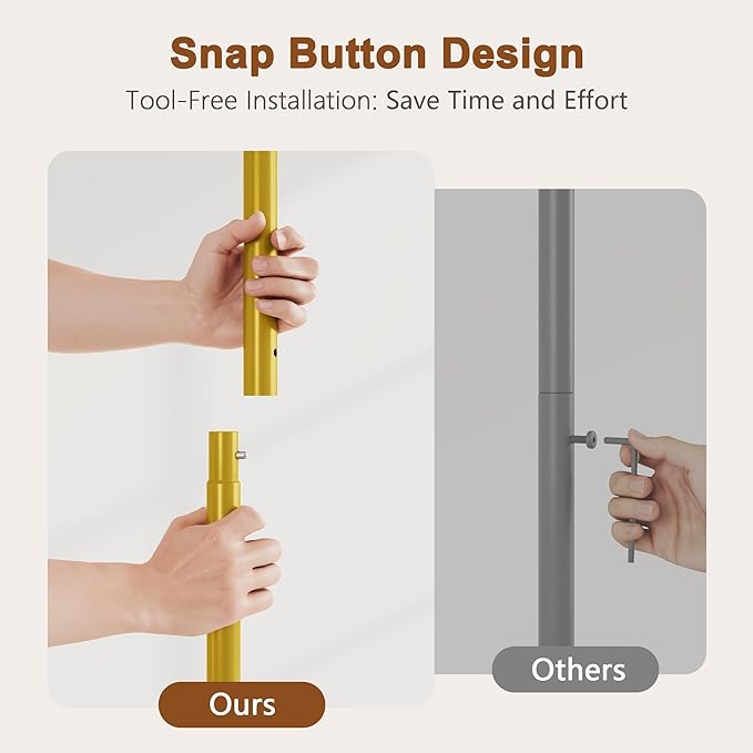 Hoctieon Industrial Console Table, 3 Tier Entryway Table, Metal Frame, Sofa Tables with Shelf, Hallway Desk, Entrance Tables for Entryway, Living Room, Foyer, Hallway, Gold and White