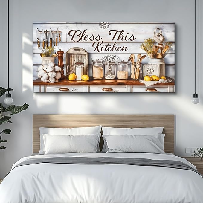 PHAOHUAXM Large Wall Art For Living Room Canvas Wall Decor For Bedroom Office Decoration Kitchen And Dining Room Painting Framed Pictures Printing Artwork Room Mural Aesthetic Home Decor 30"x60"