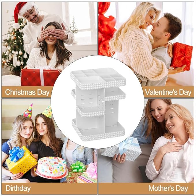 360°Rotating Makeup Organizer, Large Capacity Vanity Organizer with DIY Adjustable Trays, Makeup Brush Cosmetic Skincare Organizer Spinning Holder Shelf Storage Rack, Perfume Organizer For Dresser