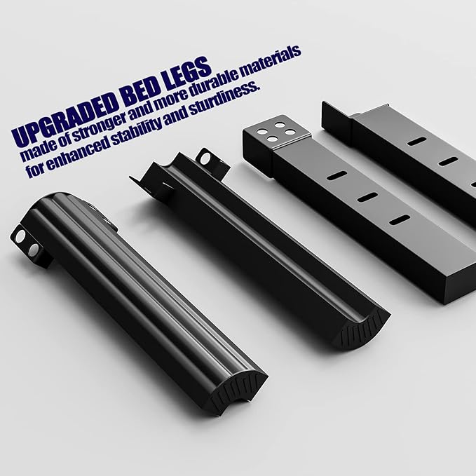 18in Full Size Bed Frame No Box Spring Needed, Heavy Duty Metal Platform Bed Frame Full with Round Corners, Easy Assembly, Noise Free, Black