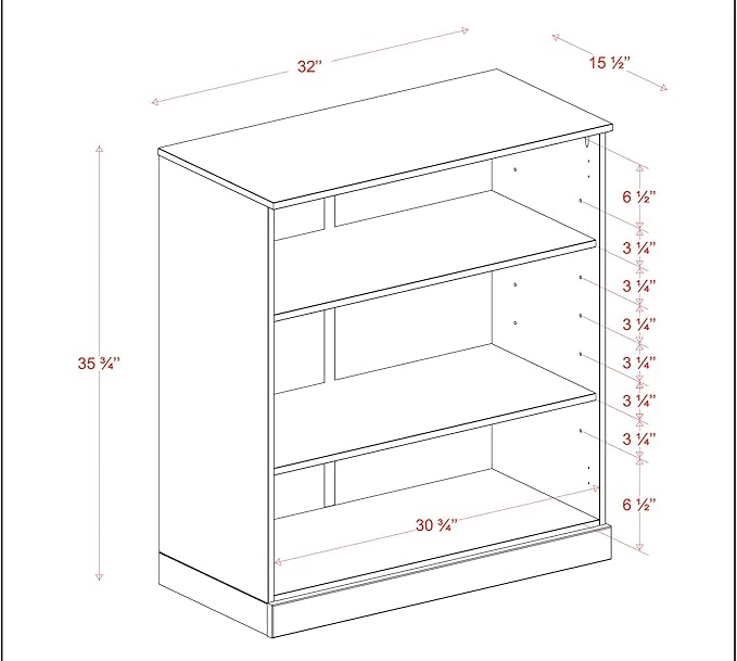 Palace Imports Solid Wood Bookcase - 3-Tier Floor Standing Bookshelf - 36" Short Storage Shelf, 32” W - Sage, Display Furniture for Living Space, Renewable 100% Eco-Friendly Wood, Made in Brazil