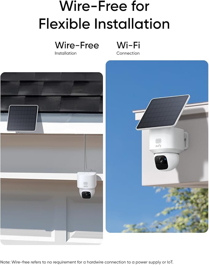 eufy Security SoloCam E30, 2-Cam Pack Kit, Security Cameras Wireless Outdoor, Solar Camera Outdoor Wireless, 360° Pan, AI Tracking, 2K Clarity, No Monthly Fee