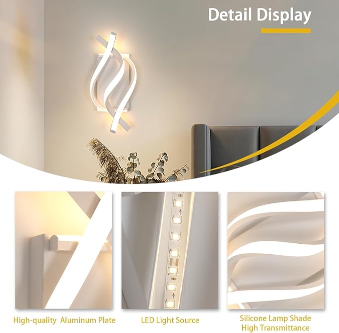 Wall Sconce Light, 21W LED Sconces Wall Lighting Indoor, Wall Lights for Bedroom Living Room Restaurant Hallway, Stairway Lighting Wall Mount Lamp 3000K Warm White