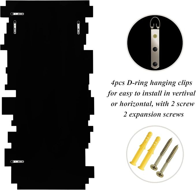 Decorative Mirrors for Wall Decor 24×47 Inch, Wall Mirrors Decorative for Living Room, Large Wall-Mounted Mirror for Bedroom Decor, Entryway Rectangle Mirror, Hallway Mirror for Home