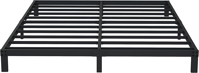 7 Inch Full Size Bed Frame Heavy Duty Low Profile Metal Platform No Box Spring Needed Mattress Foundation, Easy to Assembly, Noise Free, Black