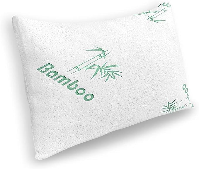 Shredded Memory Foam Pillow Queen Size - Cooling Bed Pillow for Sleeping for Stomach, Back and Body - 1 Pack Queen Soft Comfy Cool Memory Pillows for Side Sleeper