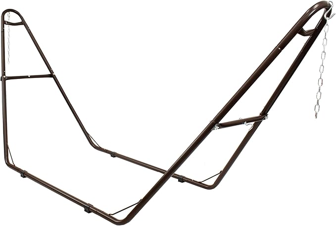 Sunnydaze Universal Double Hammock Stand Only - 550-Pound Capacity - Heavy-Duty Hammock Stand for Outside - Fits 9 to 14 Foot Hammocks - Bronze
