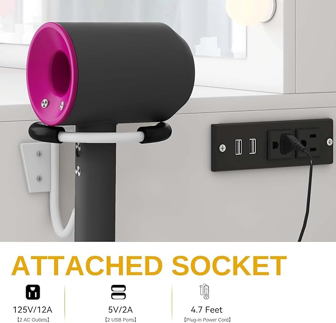 DWVO Vanity Table Set with Lighted Mirror and Stool, Makeup Desk with Power Outlets and 4 Drawers, Stylish Dressing Table