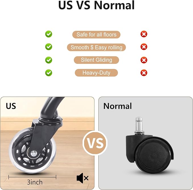 YFO Home Office Desk Chair Office Rubber Casters Ergonomic Computer Chair with Lumbar Support Adjustable Height Rolling Swivel Executive Task Armrests Chair， Brown Leather