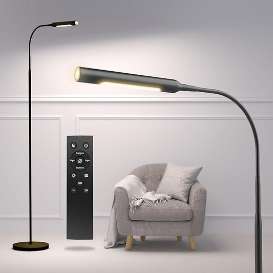 Floor Lamp for Living Room, bedrooms,Work Study and Home Decor.Modern Reading Standing lamp.with Remote Control.4 Color temperatures LED Bulb.Lighting Brightness Adjustable from 10%-100%.