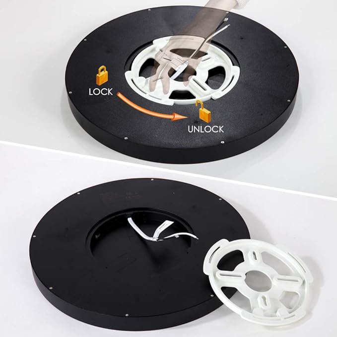 TALOYA Flush Mount LED Ceiling Light Fixture Black,12 Inch 20 Watt, Thin Ceiling Lamp Surface Mount for Kitchen Bedroom Utility Laundry Closet Room,5 Color Temperatures in One