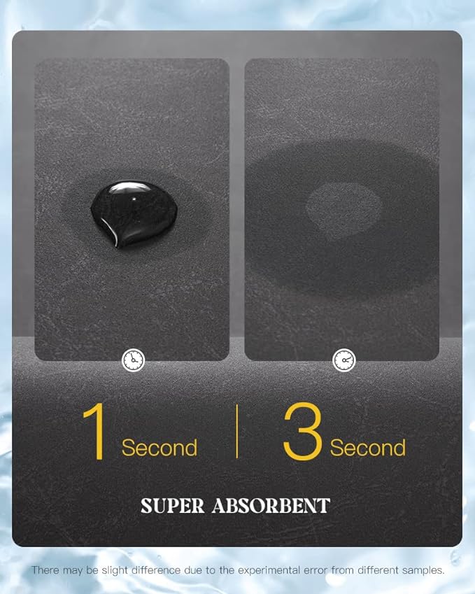 MontVoo -Bath Mat Rug-Rubber Backing Non Slip Quick Dry Absorbent Thin Bathroom Rugs Fit Under Door-Faux Suede Surface Bathroom Floor Mats-Shower Rug for in Front of Bathtub Shower Dark Grey 20"x32"