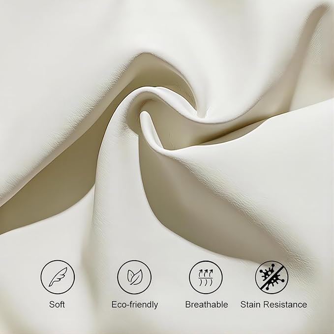 homary White Makeup Vanity Set with LED Mirror and Dressing Stool, Modern PU Leather Dressing Table with Drawers for Bedroom, Ideal for Women Girls (White)