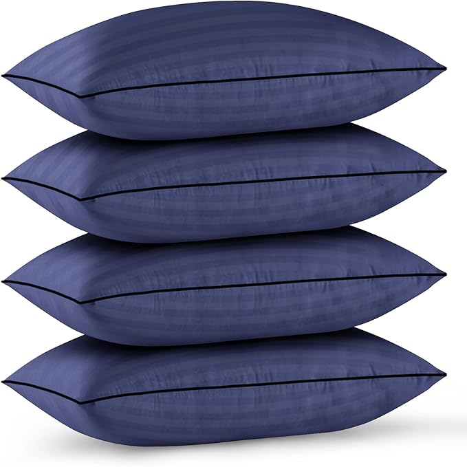 GOHOME Pillows King Size Set of 4 - Bed Pillows for Sleeping 4 Pack, Cooling Supportive Hotel Pillows with Premium Soft Down Alternative Fill for Side Stomach and Back Sleepers