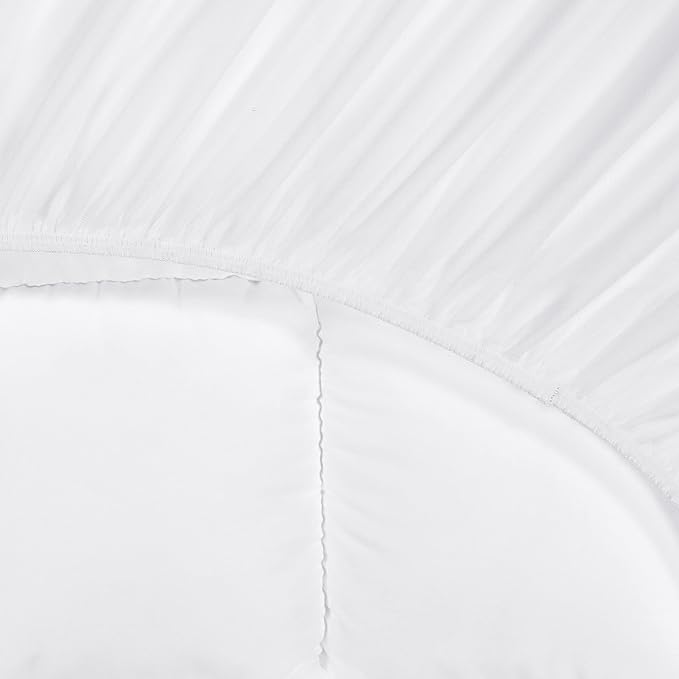 SERTA Down Illusion Soft Hypoallergenic 2 inch Pillowtop Simple Fit Mattress Topper, California King, White