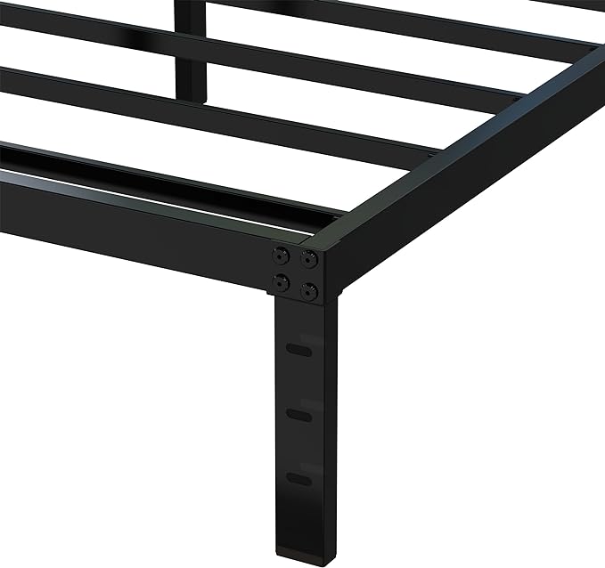 12 Inch Full Size Bed Frame No Box Spring Needed, Heavy Duty Metal Platform Bed Frame Full Support Up to 3000 lbs, Easy Assembly, Noise Free, Black