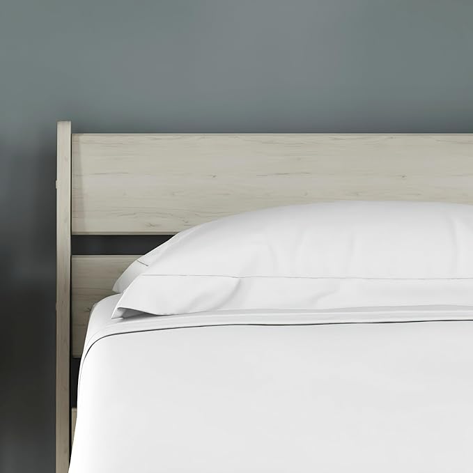 Signature Design by Ashley Socalle Modern Open Slat Twin Headboard, Natural Beige