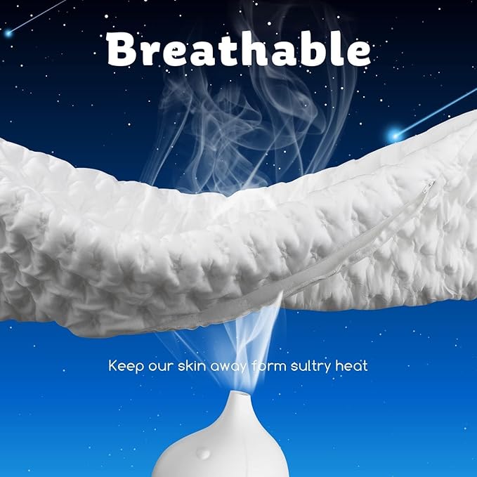 Cooling Side Sleeper Pillow for Adults, Firm Bed Pillow for Side Sleepers Neck and Shoulder Pain, Luxury Shredded Memory Foam Pillow Set of 1- Adjustable King Size- Washable Cover Original White