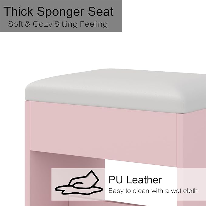 11 Drawers Vanity Desk with Power Outlet, Makeup Vanity with Mirror and 12 LED Lights, 3 Lighting Modes, Glass Top, Dressing Table for Bedroom, Pink