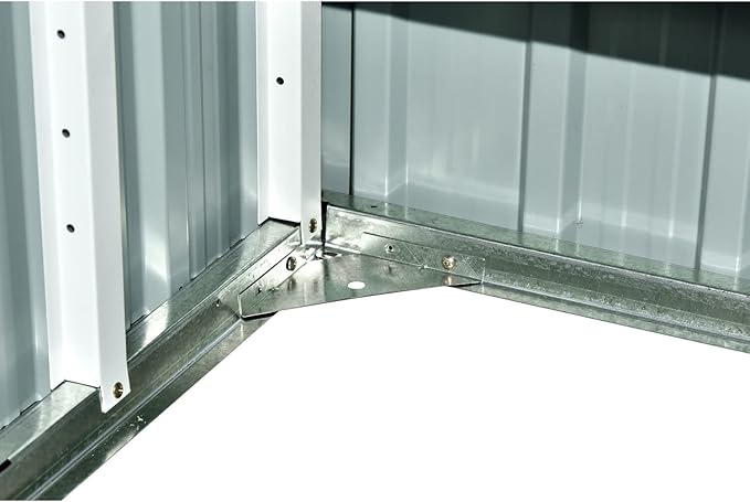 Hanover 2-in-1 Multi-Use Outdoor Storage Shed, Separated Storage Compartments, 2-Point Locking System, Galvanized Steel, 156-Cu. Ft. Capacity, 3.6 x 8 x 5.75-Ft., Dark Gray