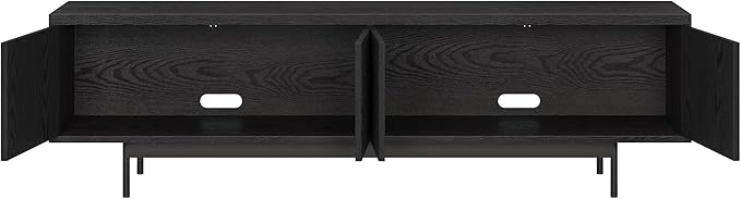 Henn&Hart Whitman, 70'' Rectangular TV Stand, Black Grain