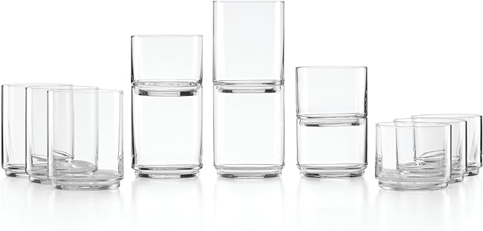 Lenox Tuscany Classics 12Pc Tall & Short Glasses, 5.51, Clear