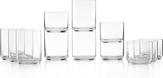 Lenox Tuscany Classics 12Pc Tall & Short Glasses, 5.51, Clear