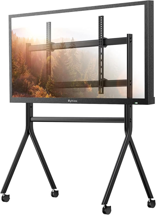 Sylvox TV Floor Stand for 60-120 Inch TVs, Heavy Duty Rolling TV Stand Max Load 330LBS/150kg, Mobile TV Cart with Lockable Wheels, Universal Flat/Curved Screen Mount, VESA 200x200 to 1200x600mm